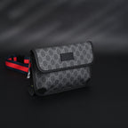 Gucci Ophidia GG Supreme Belt Bag – Black/Grey with Web Strap — view 6