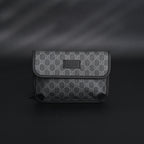 Gucci Ophidia GG Supreme Belt Bag – Black/Grey with Web Strap — view 12