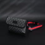 Gucci Ophidia GG Supreme Belt Bag – Black/Grey with Web Strap — view 15