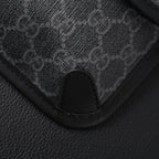 Gucci Ophidia GG Supreme Belt Bag – Black/Grey with Web Strap — view 10