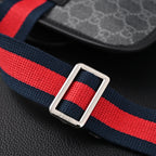 Gucci Ophidia GG Supreme Belt Bag – Black/Grey with Web Strap — view 3