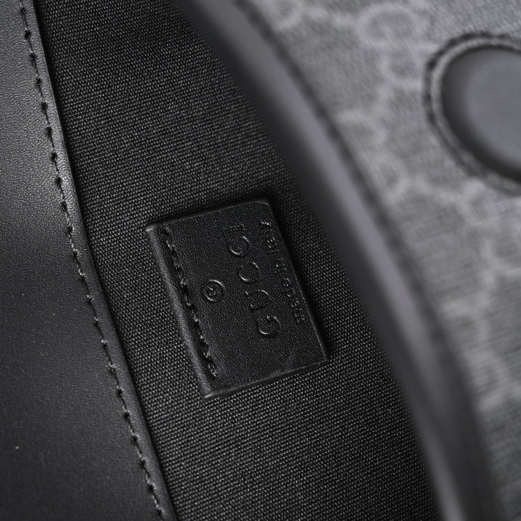 Gucci Ophidia GG Supreme Belt Bag – Black/Grey with Web Strap — view 4