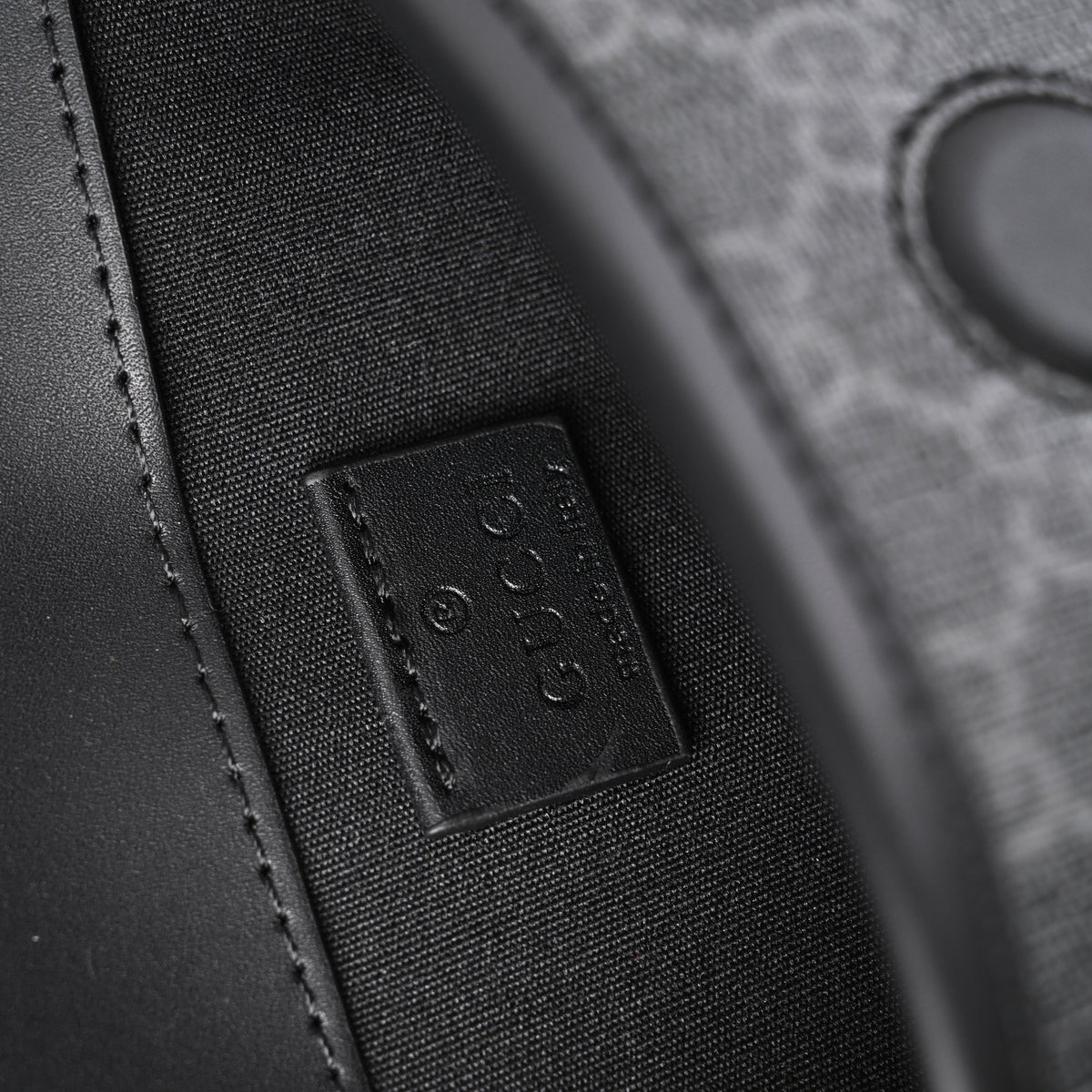 Gucci Ophidia GG Supreme Belt Bag – Black/Grey with Web Strap — view 4