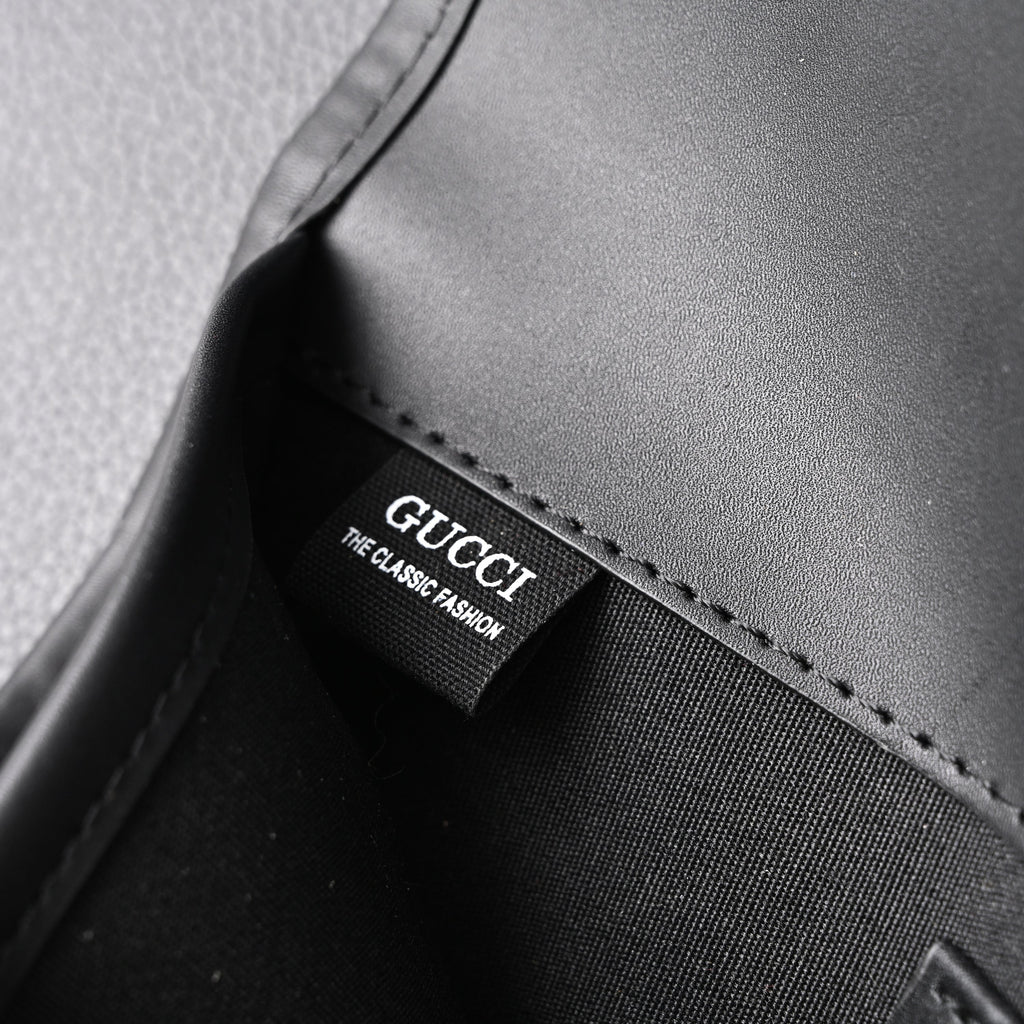 Gucci Ophidia GG Supreme Belt Bag – Black/Grey with Web Strap — view 5