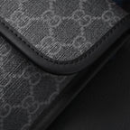 Gucci Ophidia GG Supreme Belt Bag – Black/Grey with Web Strap — view 11