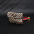 Gucci Ophidia GG Supreme Mini Belt Bag – Beige/Ebony with Web Stripe — view 5