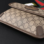 Gucci Ophidia GG Supreme Mini Belt Bag – Beige/Ebony with Web Stripe — view 6