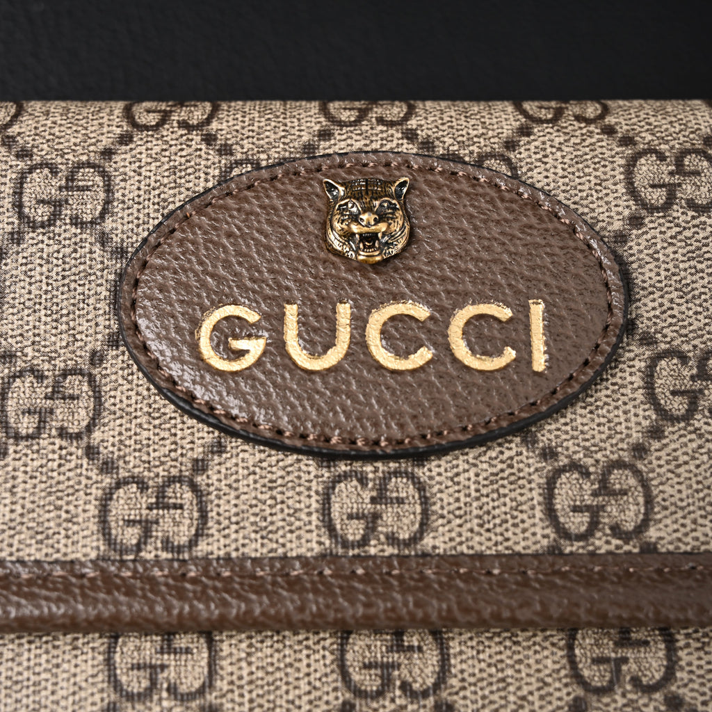 Gucci Ophidia GG Supreme Mini Belt Bag – Beige/Ebony with Web Stripe — view 3