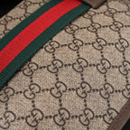 Gucci Ophidia GG Supreme Mini Belt Bag – Beige/Ebony with Web Stripe — view 4