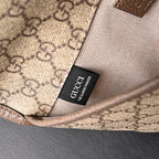 Gucci Ophidia GG Supreme Mini Belt Bag – Beige/Ebony with Web Stripe — view 10