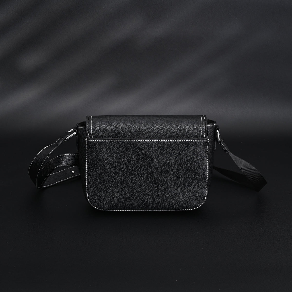 Dior Saddle Crossbody Bag – Black Grained Calfskin with Silver-Tone Hardware - Black with Silver-Tone Hardware — view 11