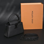 Chanel Classic Flap Bag – Black Quilted Caviar Leather with Gold-Tone Hardware — view 1