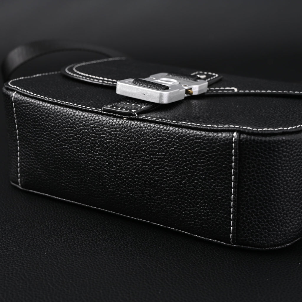 Dior Saddle Crossbody Bag – Black Grained Calfskin with Silver-Tone Hardware - Black with Silver-Tone Hardware — view 13