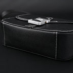 Dior Saddle Crossbody Bag – Black Grained Calfskin with Silver-Tone Hardware - Black with Silver-Tone Hardware — view 13