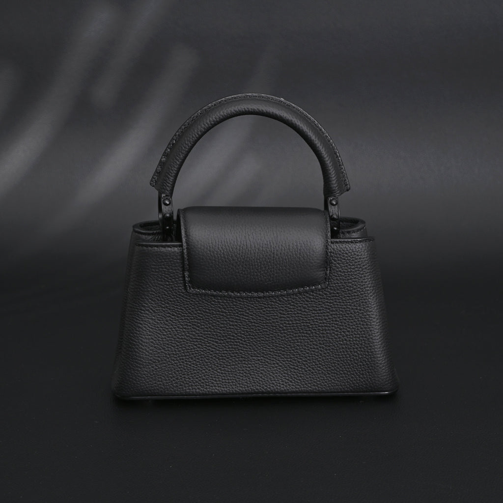 Chanel Classic Flap Bag – Black Quilted Caviar Leather with Gold-Tone Hardware — view 11