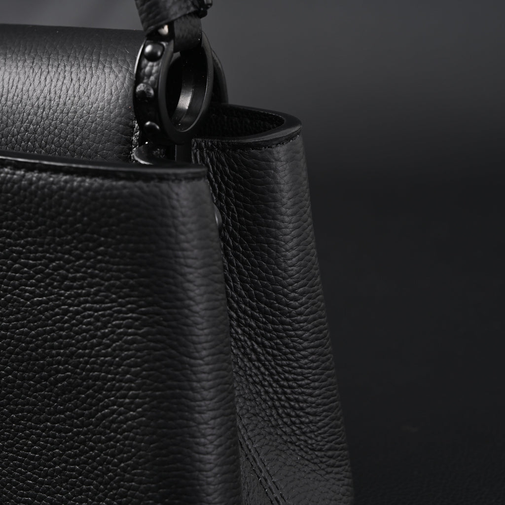 Chanel Classic Flap Bag – Black Quilted Caviar Leather with Gold-Tone Hardware — view 17