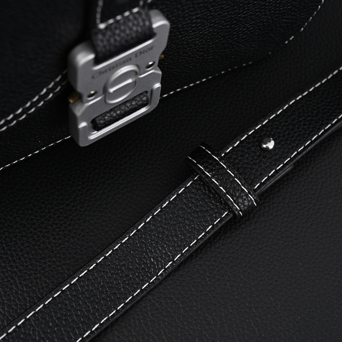 Dior Saddle Crossbody Bag – Black Grained Calfskin with Silver-Tone Hardware - Black with Silver-Tone Hardware — view 18