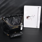 Chanel 19 Flap Bag – Black Quilted Lambskin with Gold & Ruthenium Hardware — view 12