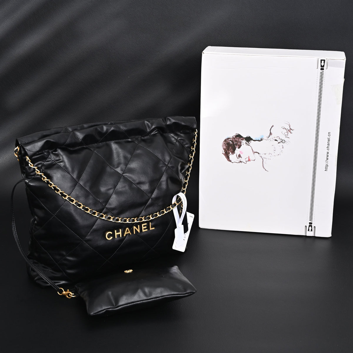 Chanel 19 Flap Bag – Black Quilted Lambskin with Gold & Ruthenium Hardware — view 12
