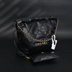 Chanel 19 Flap Bag – Black Quilted Lambskin with Gold & Ruthenium Hardware — view 15