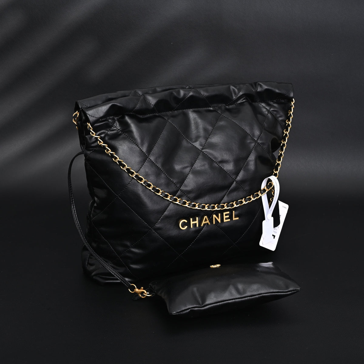 Chanel 19 Flap Bag – Black Quilted Lambskin with Gold & Ruthenium Hardware — view 15