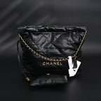 Chanel 19 Flap Bag – Black Quilted Lambskin with Gold & Ruthenium Hardware — view 17