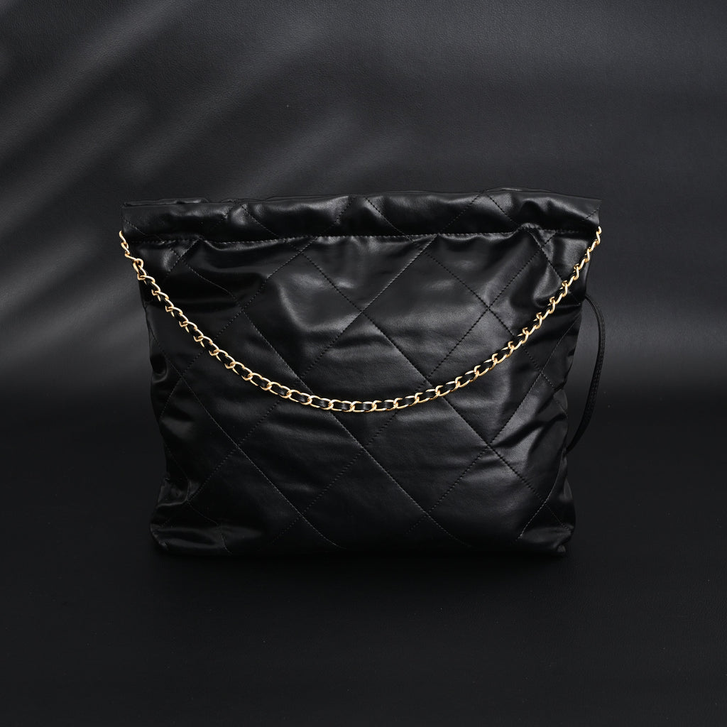 Chanel 19 Flap Bag – Black Quilted Lambskin with Gold & Ruthenium Hardware — view 18