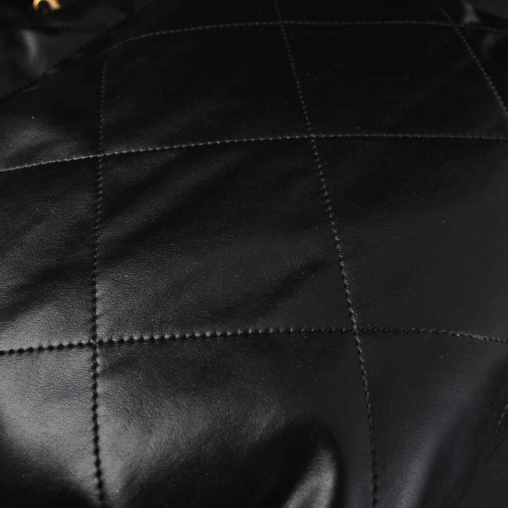 Chanel 19 Flap Bag – Black Quilted Lambskin with Gold & Ruthenium Hardware — view 19
