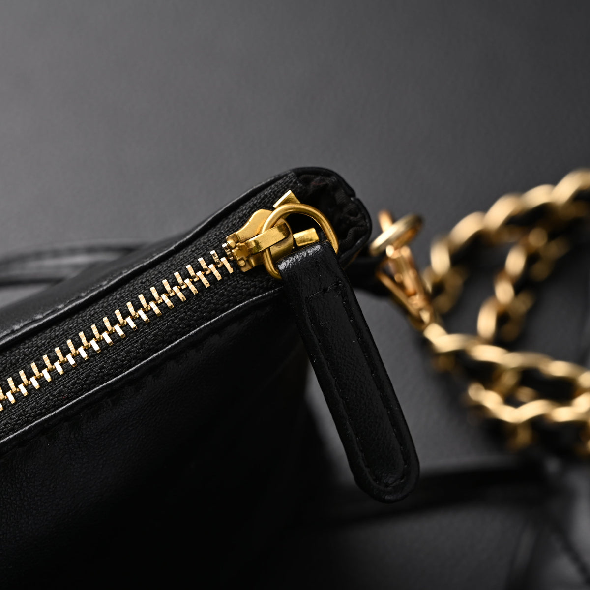 Chanel 19 Flap Bag – Black Quilted Lambskin with Gold & Ruthenium Hardware — view 20