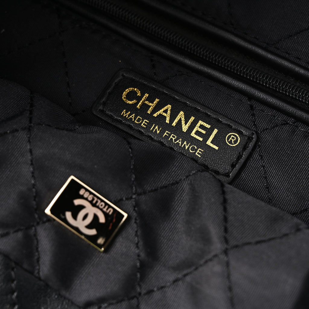 Chanel 19 Flap Bag – Black Quilted Lambskin with Gold & Ruthenium Hardware — view 14