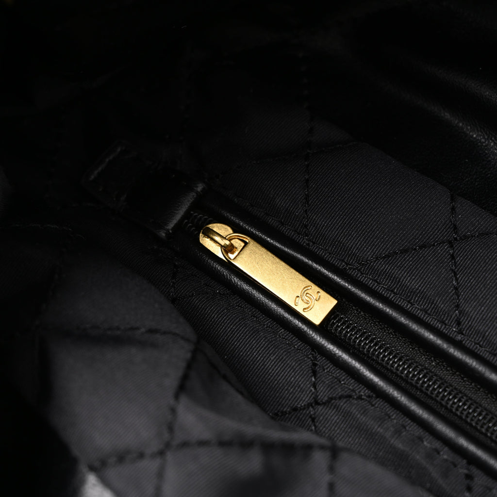 Chanel 19 Flap Bag – Black Quilted Lambskin with Gold & Ruthenium Hardware — view 9