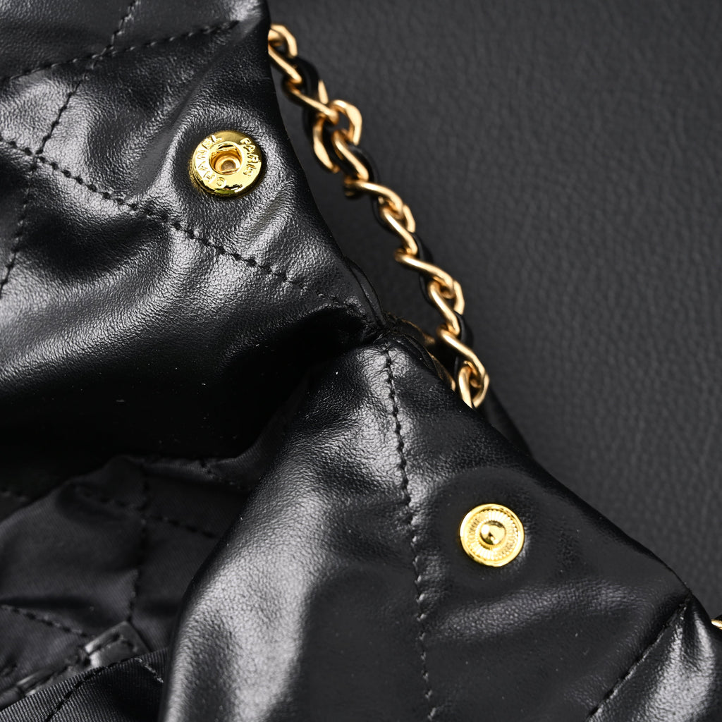 Chanel 19 Flap Bag – Black Quilted Lambskin with Gold & Ruthenium Hardware — view 10