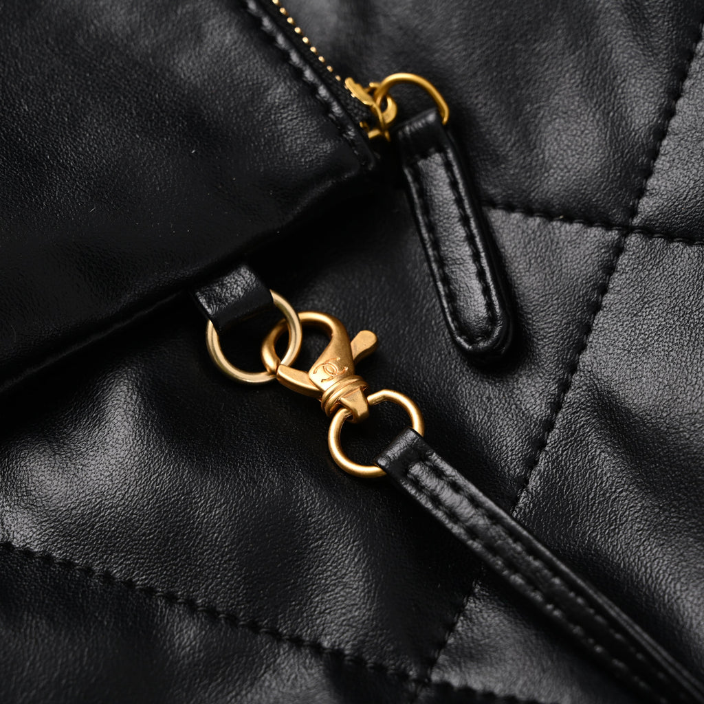 Chanel 19 Flap Bag – Black Quilted Lambskin with Gold & Ruthenium Hardware — view 2