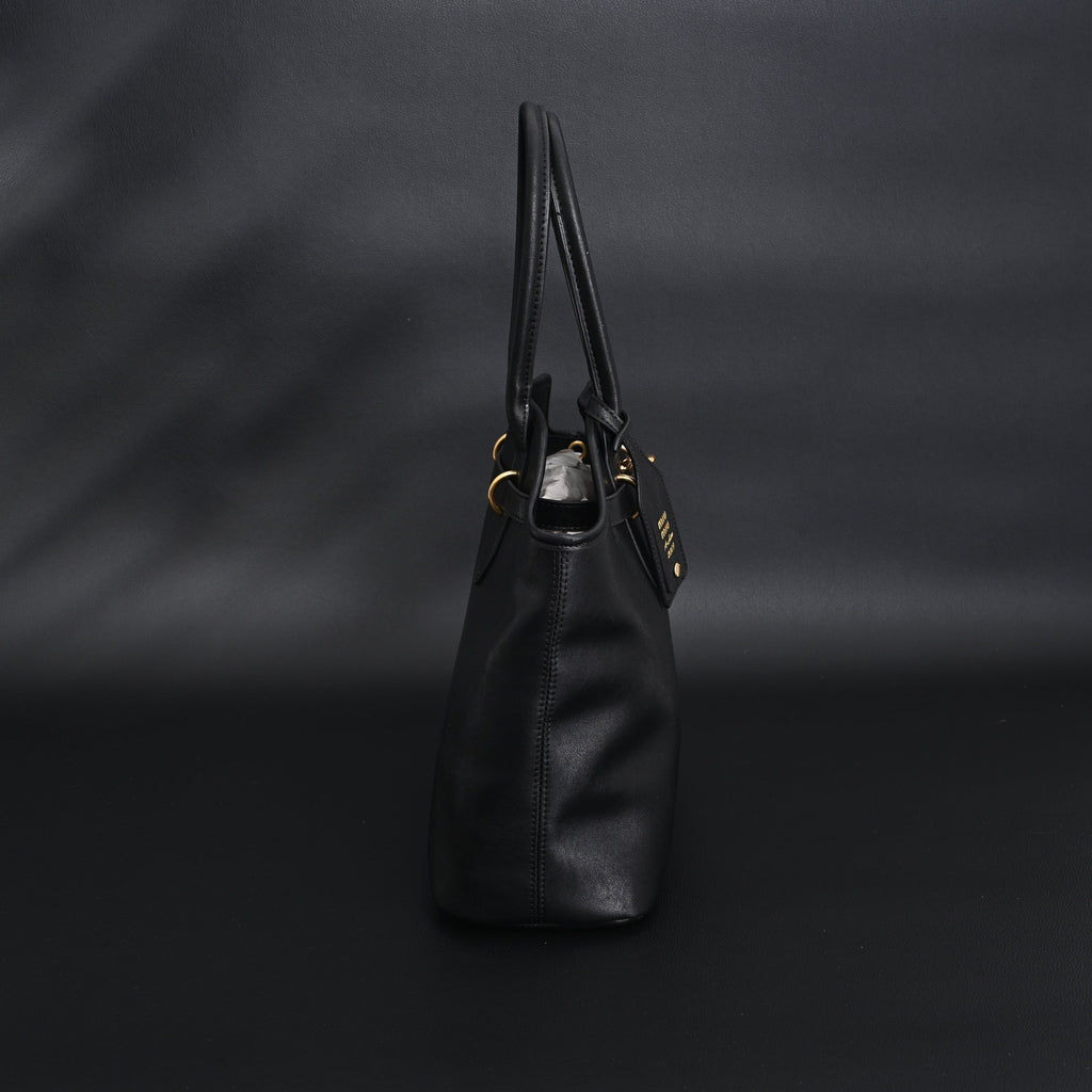 Miu Miu Leather Tote Bag – Classic Black — view 5