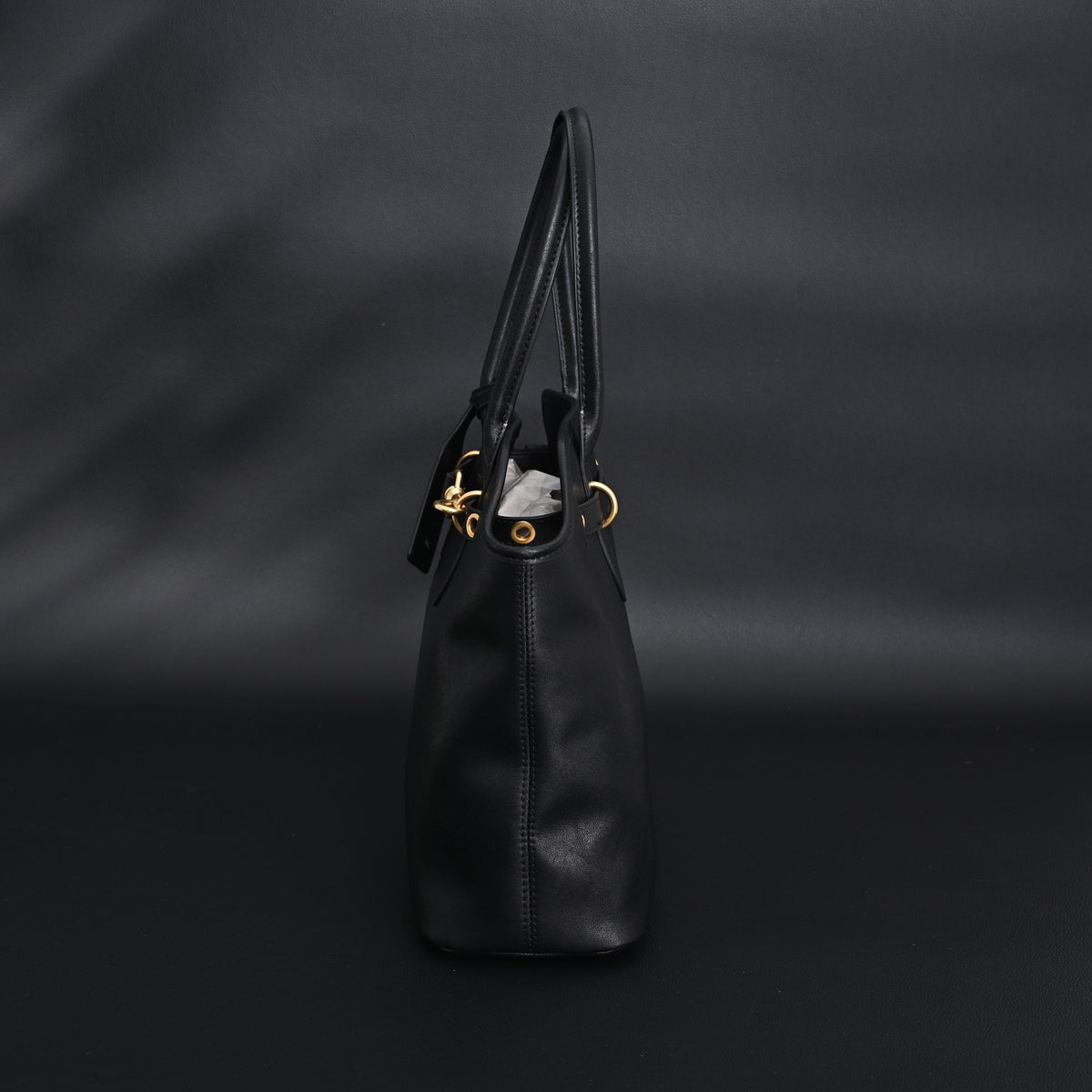 Miu Miu Leather Tote Bag – Classic Black — view 7