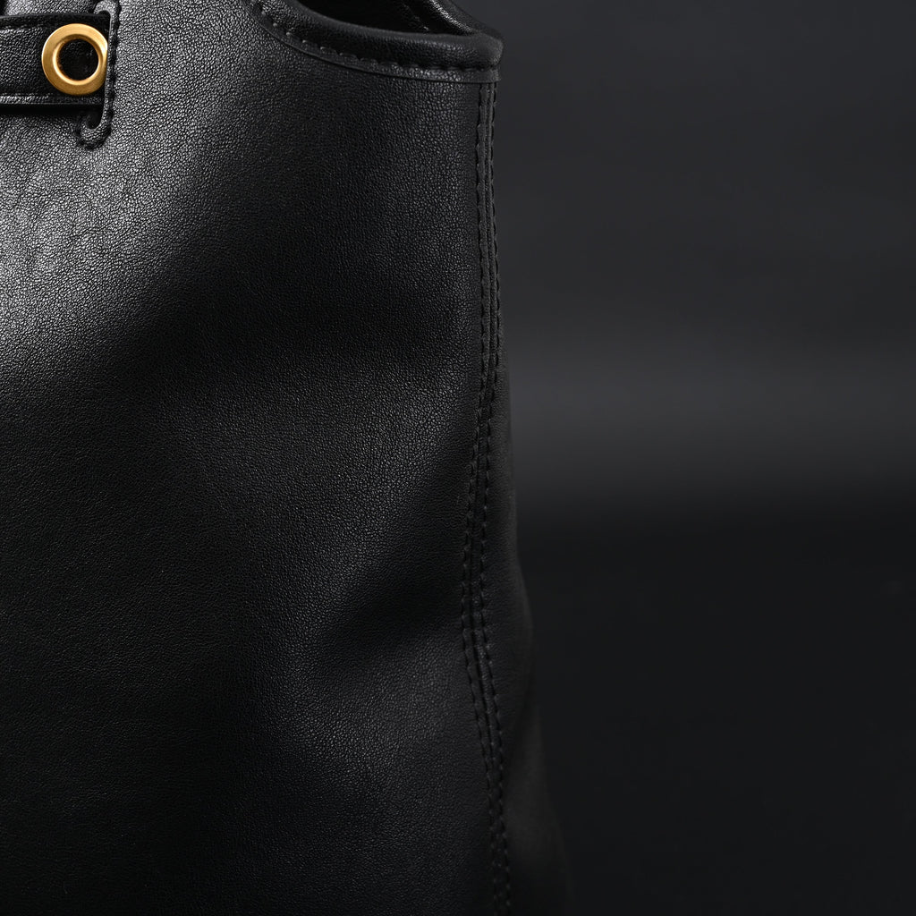 Miu Miu Leather Tote Bag – Classic Black — view 10