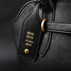Miu Miu Leather Tote Bag – Classic Black — view 11
