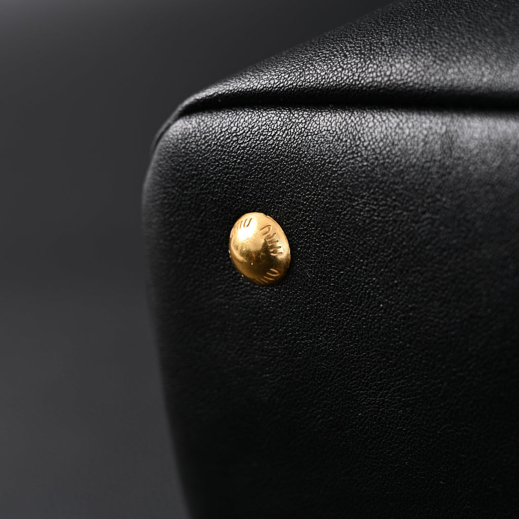 Miu Miu Leather Tote Bag – Classic Black — view 13
