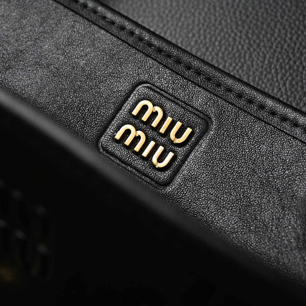 Miu Miu Leather Tote Bag – Classic Black — view 16
