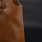 Miu Miu Leather Tote Bag – Elegant Caramel Brown — view 11