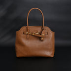 Miu Miu Leather Tote Bag – Elegant Caramel Brown — view 1