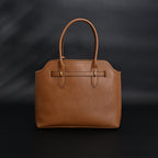 Miu Miu Leather Tote Bag – Elegant Caramel Brown — view 6