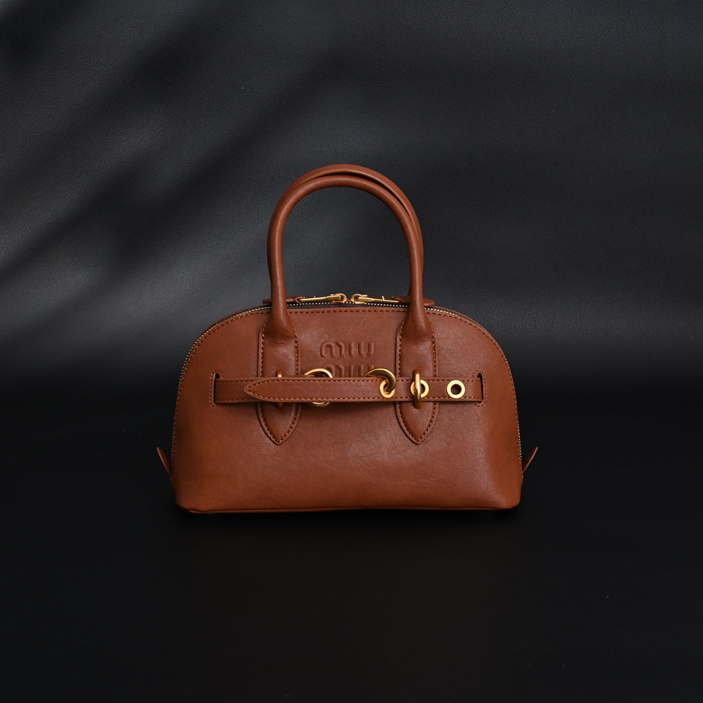 Gucci Horsebit 1955 Brown Leather Top Handle Bag - Classic Brown with Rich Texture — view 15