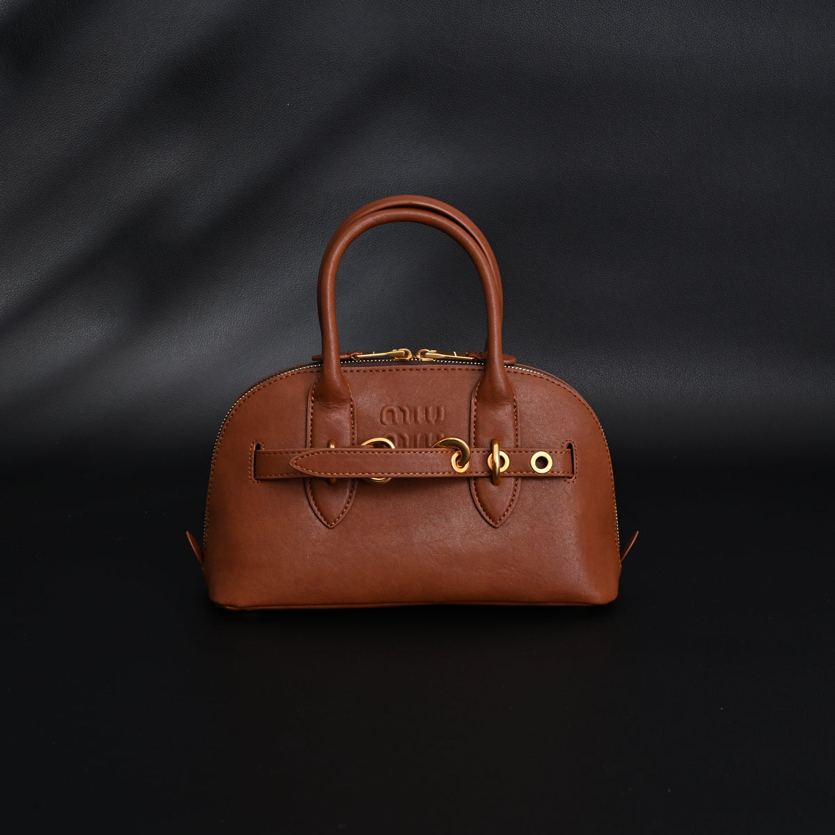 Gucci Horsebit 1955 Brown Leather Top Handle Bag - Classic Brown with Rich Texture — view 15