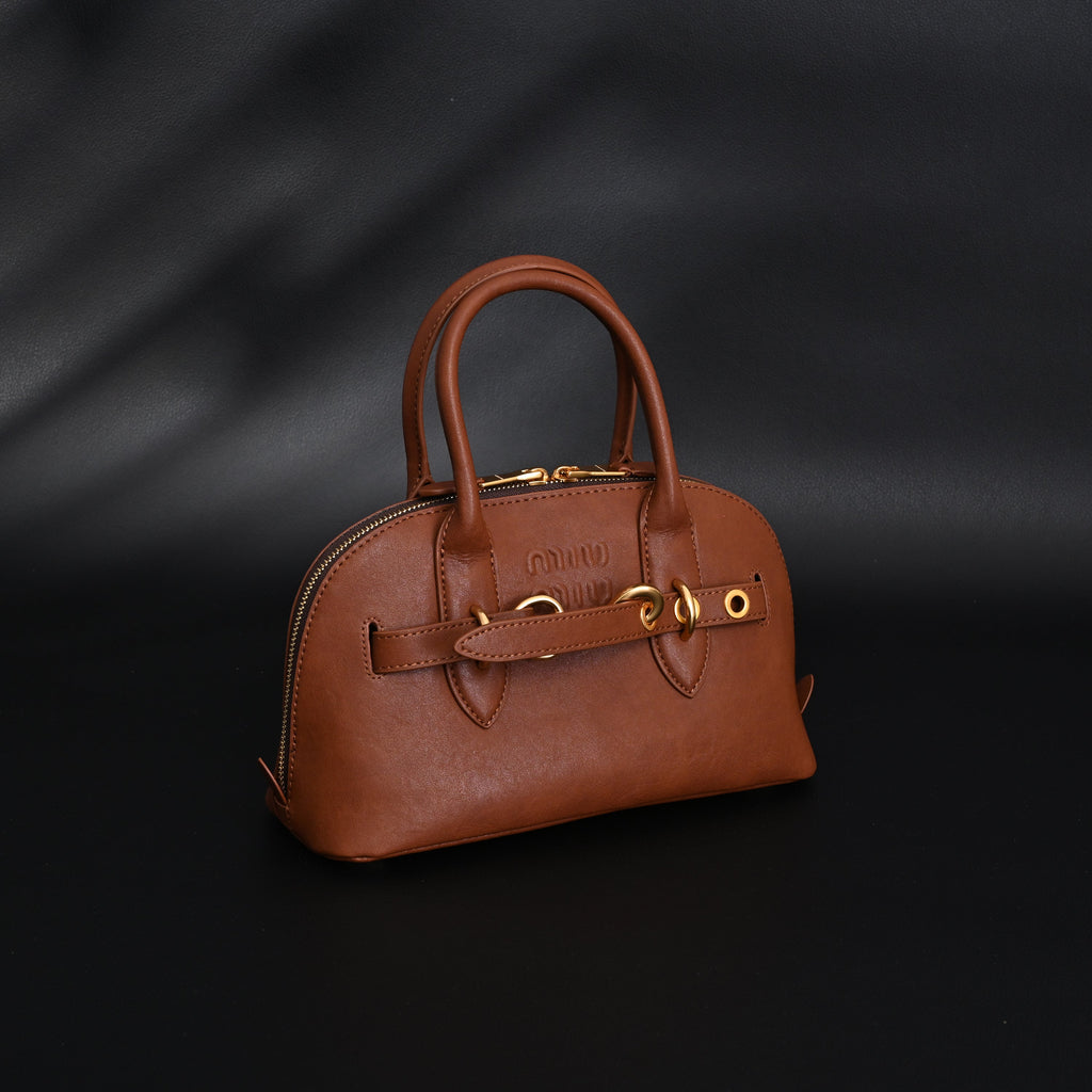 Gucci Horsebit 1955 Brown Leather Top Handle Bag - Classic Brown with Rich Texture — view 16