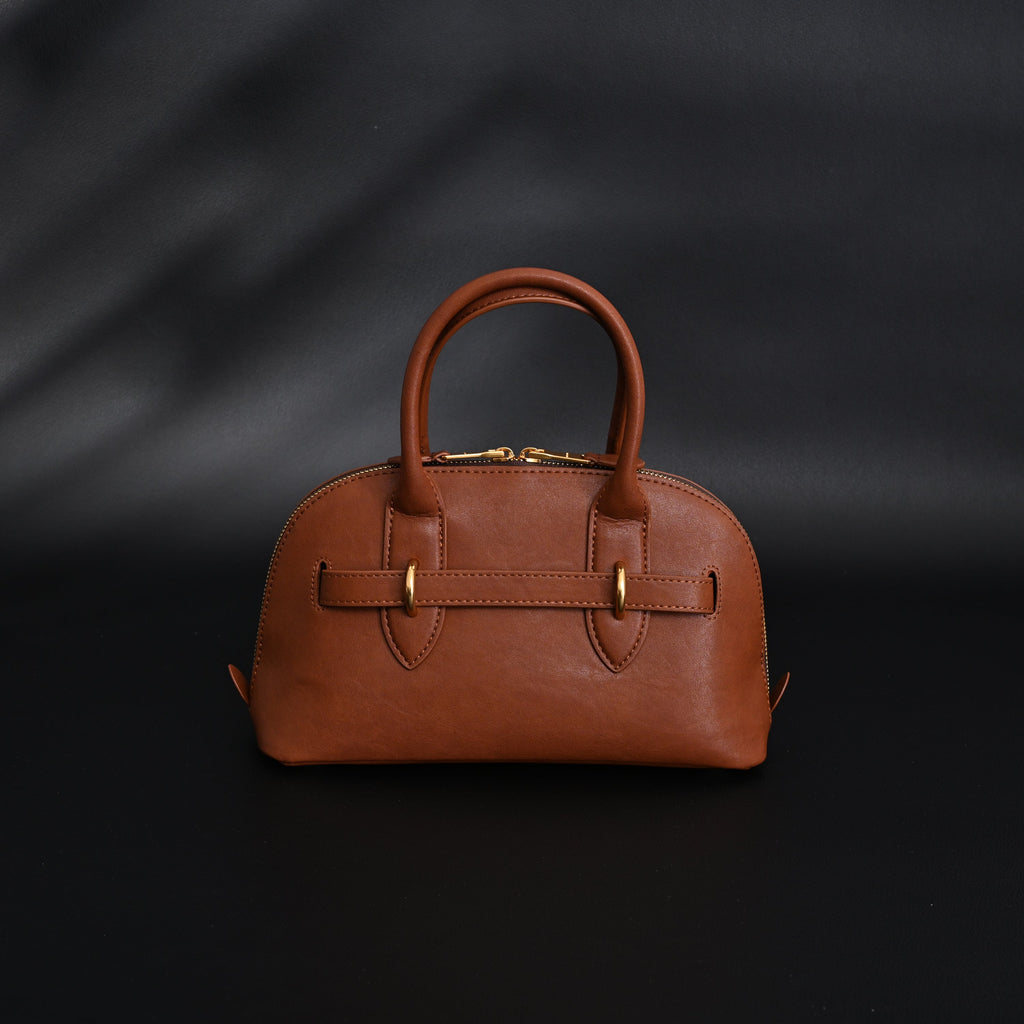 Gucci Horsebit 1955 Brown Leather Top Handle Bag - Classic Brown with Rich Texture — view 2