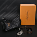 Louis Vuitton Montaigne Black Mahina Leather Shoulder Bag — view 1