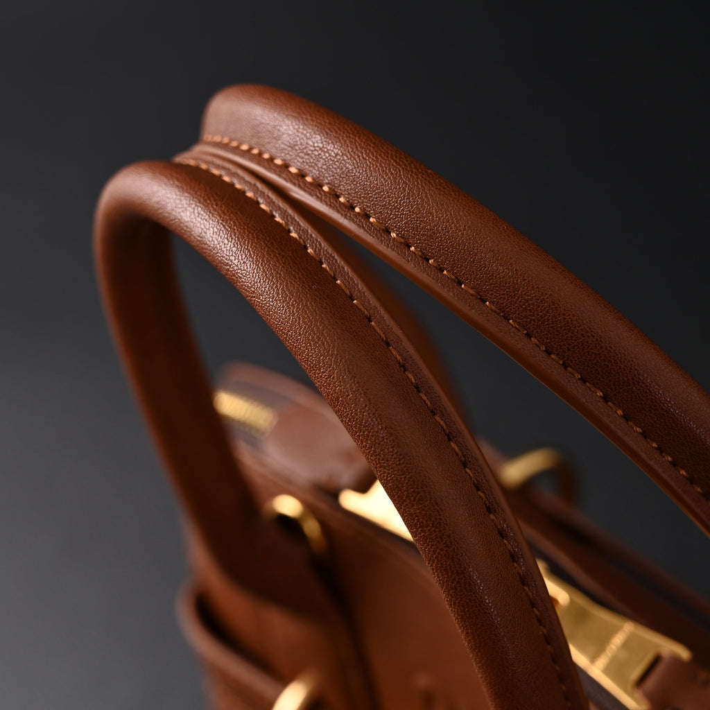 Gucci Horsebit 1955 Brown Leather Top Handle Bag - Classic Brown with Rich Texture — view 7