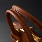 Gucci Horsebit 1955 Brown Leather Top Handle Bag - Classic Brown with Rich Texture — view 7