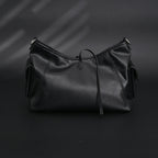 Louis Vuitton Montaigne Black Mahina Leather Shoulder Bag — view 11